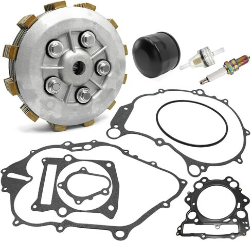 Clutch Kit & Complete Gasket Compatible with Yamaha Raptor 660 660R YFM660R 2001 2002 2003 2004 2005 OEM# 4PT-16371-00-00 3YF-16351-00-00 in Saudi Arabia
