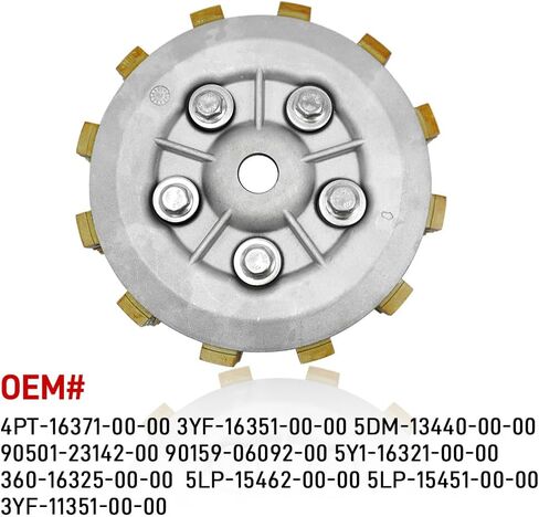 Clutch Kit & Complete Gasket Compatible with Yamaha Raptor 660 660R YFM660R 2001 2002 2003 2004 2005 OEM# 4PT-16371-00-00 3YF-16351-00-00 in Saudi Arabia