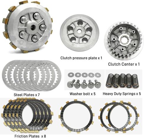 Clutch Kit & Complete Gasket Compatible with Yamaha Raptor 660 660R YFM660R 2001 2002 2003 2004 2005 OEM# 4PT-16371-00-00 3YF-16351-00-00 in Saudi Arabia