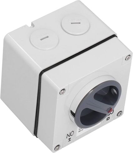 Eujgoov Waterproof Switch 500V Outdoor Power Isolator On-Off Switch Dustproof Rotary Control Switch Socket with Accessories(3P10A) in Saudi Arabia