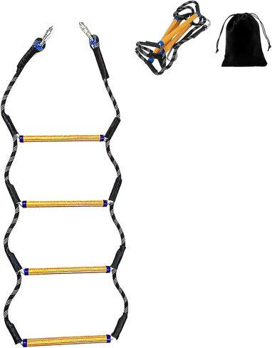 5 Step Boat Rope Ladder, Heavy Duty Load Capacity 400 lbs Rope, Rigid Resin Step, Outdoor Ladder for Inflatable Boat, Fishing Boat, Kayak, Motorboat, Canoeing in Saudi Arabia
