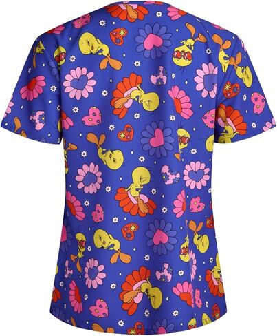 Womens Scrubs - Looney Tunes Tweety, Tom & Jerry Medical Top (S-XXL) in Saudi Arabia