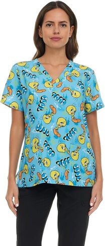 Womens Scrubs - Looney Tunes Tweety, Tom & Jerry Medical Top (S-XXL) in Saudi Arabia