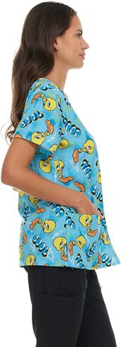 Womens Scrubs - Looney Tunes Tweety, Tom & Jerry Medical Top (S-XXL) in Saudi Arabia
