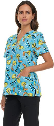 Womens Scrubs - Looney Tunes Tweety, Tom & Jerry Medical Top (S-XXL) in Saudi Arabia