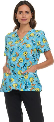 Womens Scrubs - Looney Tunes Tweety, Tom & Jerry Medical Top (S-XXL) in Saudi Arabia