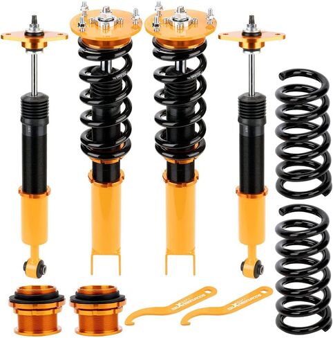 maXpeedingrods Coilovers for Dodge Challenger SRT8 2008-2010, for Charger 2006-2010, Height Adjustable Coilover Suspension Kit Struts, Preset Damping Shock Absorber Strut, Lowering Kits Gold in Saudi Arabia