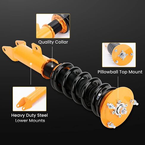 maXpeedingrods Coilovers for Dodge Challenger SRT8 2008-2010, for Charger 2006-2010, Height Adjustable Coilover Suspension Kit Struts, Preset Damping Shock Absorber Strut, Lowering Kits Gold in Saudi Arabia