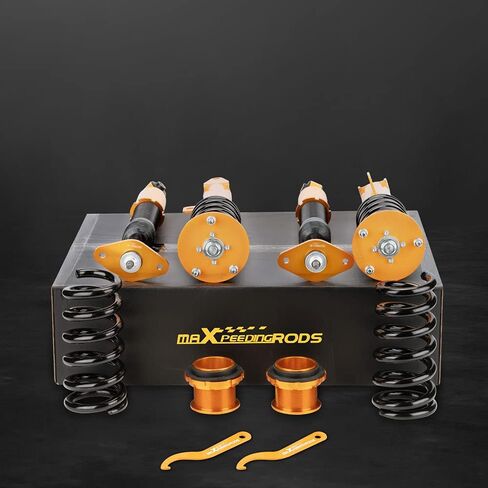 maXpeedingrods Coilovers for Dodge Challenger SRT8 2008-2010, for Charger 2006-2010, Height Adjustable Coilover Suspension Kit Struts, Preset Damping Shock Absorber Strut, Lowering Kits Gold in Saudi Arabia