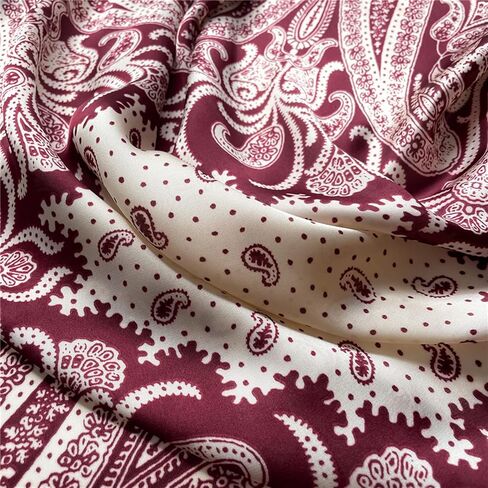GUZOSJO Square Silk Feeling Scarf Medium Satin Hair Scarf Bracelet Gift For Women 27.5 × 27.5 inches in Kuwait