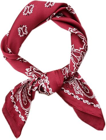 GUZOSJO Square Silk Feeling Scarf Medium Satin Hair Scarf Bracelet Gift For Women 27.5 × 27.5 inches in Kuwait