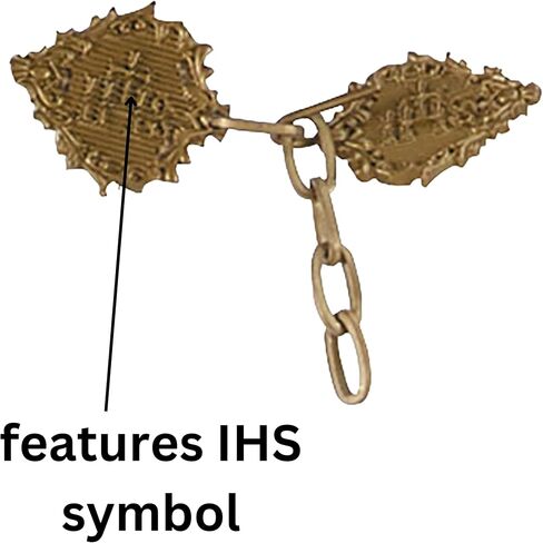 IHS Cope ، قفل استبدال الحجاب العضلي ، شال ديني ، طوق ، أو مقطع عباءة ، هدايا كاثوليكية ، 5 في 1.75 بوصة in Saudi Arabia