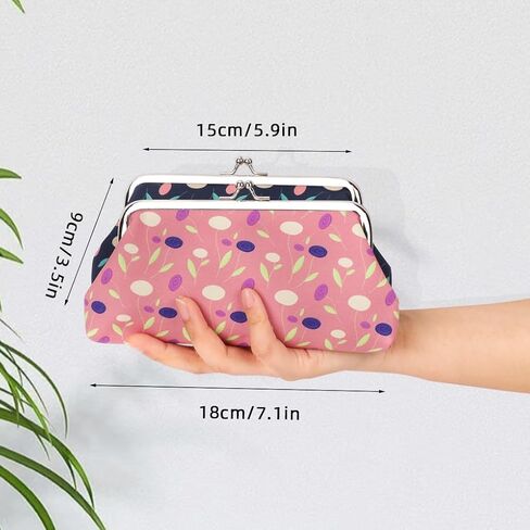 Oyachic 2 حزم محفظة عملة للنساء حقيبة محفظة مع النساء مع حامل Clasp Coin Coin Change Pouch Buck Bucklut Coin Coin Bag (Blue+Pink) in Saudi Arabia