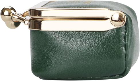 Small Size, Retro Genuine Leather Mini Kiss Lock Coin Purse – Women's Jewelry Box for Earrings, Rings & More 3894 (Rose) in Saudi Arabia