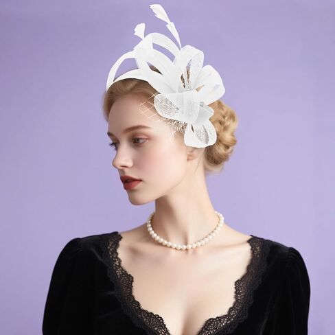 Fascinators Hats for Women 2026 Fascinator Headband Tea Party Hat Derby Hats for Cocktail, Wedding, Fancy Dress Party in Saudi Arabia