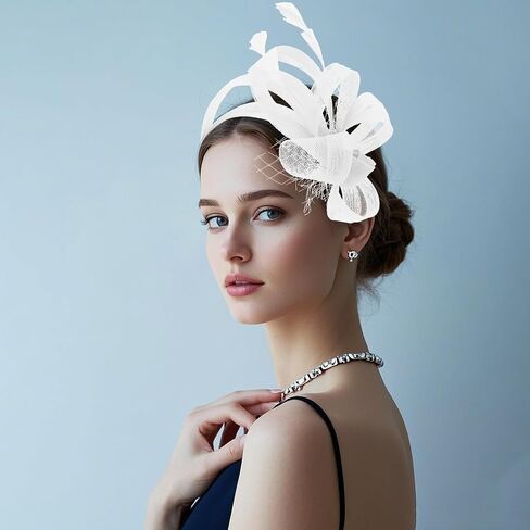 Fascinators Hats for Women 2026 Fascinator Headband Tea Party Hat Derby Hats for Cocktail, Wedding, Fancy Dress Party in Saudi Arabia