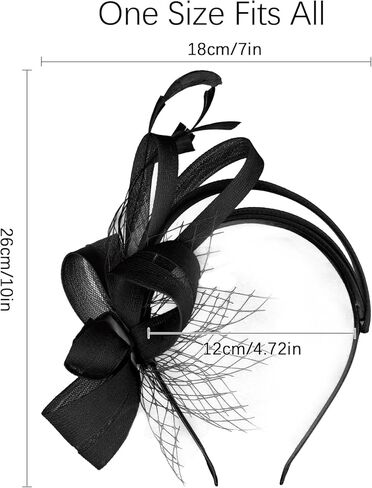 القبعات المذهلة للنساء 2025 Fascinator عقال الشاي الحزب قبعة القبعات للكوكتيل ، الزفاف ، حفلة تنكرية in Kuwait
