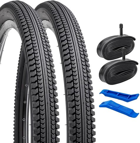YUNSCM 2-PCS 26" Bike Tires 26 x 2.125/57-559 and 26" Bike Tubes Schrader Valve Compatible with 26x2.10 26x2.125 Bike Bicycle Tires and Tubes (Y-1145) in Saudi Arabia
