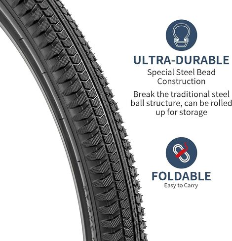 YUNSCM 2-PCS 26" Bike Tires 26 x 2.125/57-559 and 26" Bike Tubes Schrader Valve Compatible with 26x2.10 26x2.125 Bike Bicycle Tires and Tubes (Y-1145) in Saudi Arabia