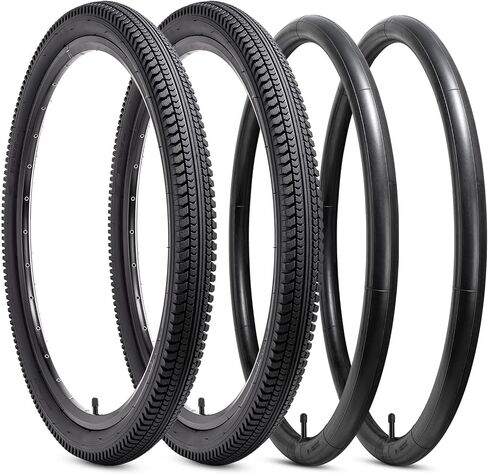 YUNSCM 2-PCS 26" Bike Tires 26 x 2.125/57-559 and 26" Bike Tubes Schrader Valve Compatible with 26x2.10 26x2.125 Bike Bicycle Tires and Tubes (Y-1145) in Saudi Arabia