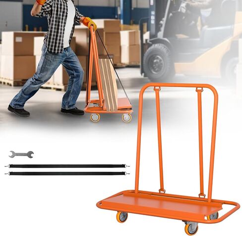 Heavy Duty Drywall Sheet Cart, 2200LBS Load Capacity Steel Panel Dolly with 4 Swivel Casters Wheel, Powder Coated Rust Resistant, Multi-Purpose Cart for Moving Various Panels in Saudi Arabia