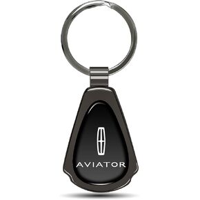 for Lincoln Aviator Black Dome Metal Teardrop Key Chain in Kuwait