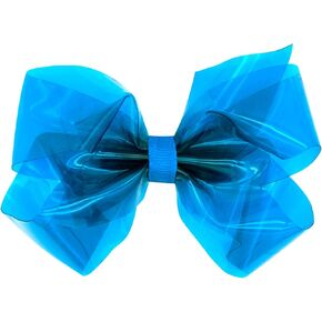 Wee Ones Girls' WeeSplash Vibrant Colored Vinyl Swim Hair Bow on a WeeStay Clip, King, Clear in Kuwait