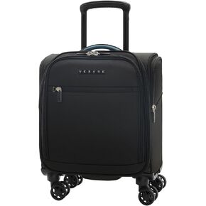 Verage تحت أمتعة المقعد مع عجلات ، ساحة Softside Small Spinner تحمل أكياس أمتعة لطائرات شركات الطيران الرحلة القصيرة للنساء (الأسود ، تحت القماع 14 بوصة) in Kuwait