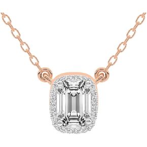 FRIENDLY DIAMONDS 0.75 Carat - 6 Carat IGI Certified Lab Grown Diamond | Flaire Halo Lab Diamond Necklace 14K Or 18K White, Yellow Or Rose Gold | FG-VS Quality in Saudi Arabia