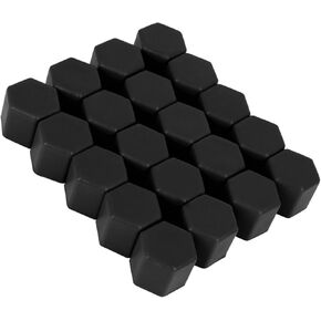 Motoforti 20pcs 17mm Universal Black Silicone Car Wheel Nut Lug Hub Screw Rim Bolt Covers Dust Protection Tyres Screw Caps Long-Lasting in Saudi Arabia