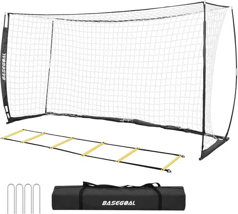 Soccer Goal,Soccer Net,Soccer Goals for Backyard,with Bow Frame,Collapsible Metal Base and Agility Ladder in Saudi Arabia