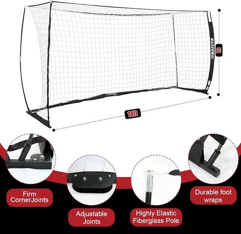 Soccer Goal,Soccer Net,Soccer Goals for Backyard,with Bow Frame,Collapsible Metal Base and Agility Ladder in Saudi Arabia