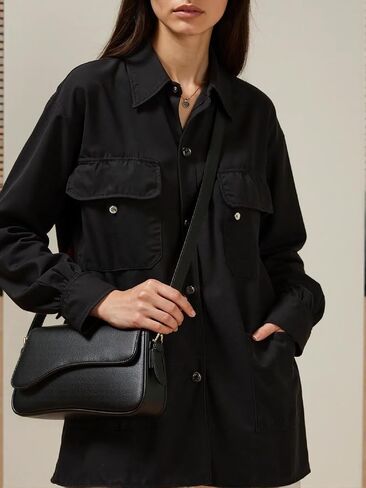 حقيبة الكتف Barabum للنساء ، Y2K محفظة عصرية نباتي جلد الأشرار ، حقيبة سرج القابض مع 2 أحزمة قابلة للإزالة in Kuwait