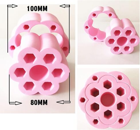 REENFAYA Cup Turner Foam,4 Pack Flexible Foam Tumbler Insert for 10 Oz to 40 Oz Skinny and Common Tumblers Crafting,5 in 1 Nested Design Tumbler Foam Epoxy Work with 3/4 Inch PVC Pipe in Kuwait