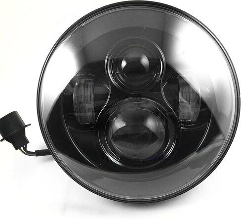 مصابيح Eagle Lights 7 بوصة Harley LED مع مصابيح بقعة متطابقة في كروم ، تي شيرت خاتم محول مجاني - 2013 و Harley Touring الأقدم (Glide Street ، Ultra Classic والمزيد) (Chrome) (Chrome) in Kuwait