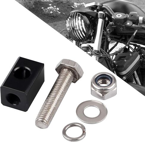 Motorcycle Headlight Bucket Bottom Mount Block Headlight Mounting Bottom for Harley Touring Dyna Sportster Chopper Bobber Custom, Chrome in Saudi Arabia