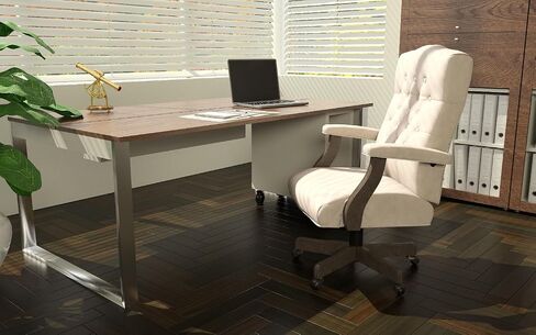 Boss Classic Executive Oxblood Vinyl Chair With Mahogany Finish Frame in Kuwait