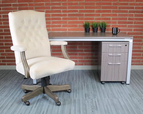 Boss Classic Executive Oxblood Vinyl Chair With Mahogany Finish Frame in Kuwait