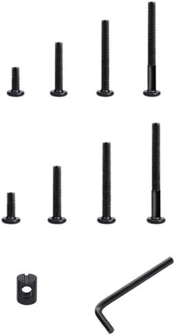 32 مجموعة من مسامير إطار سرير الأطفال، مجموعة استبدال أدوات براغي سرير الأطفال - M6x12mm/16mm/25mm/35mm/45mm/55mm/65mm/75mm عرافة غطاء محرك المقبس مسامير صواميل الأسطوانة. (فضي) in Kuwait