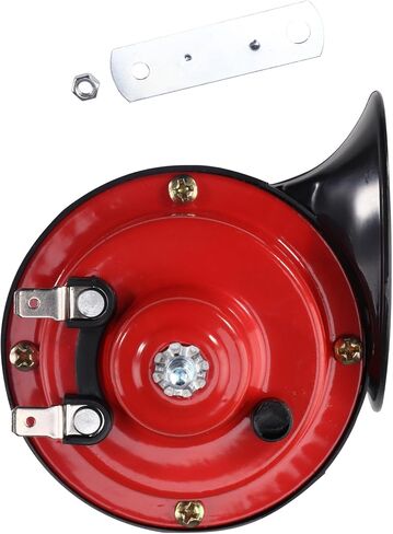 CAREONLINE Red 2Pcs 300DB Super Loud Car Horns 12V Waterproof Air Horns Replacement Kit Car Air Electric Snail Double Horn Universal for Most Cars Motorcycles Trucks Trains Bikes Boats in Saudi Arabia