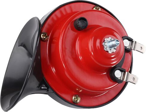 CAREONLINE Red 2Pcs 300DB Super Loud Car Horns 12V Waterproof Air Horns Replacement Kit Car Air Electric Snail Double Horn Universal for Most Cars Motorcycles Trucks Trains Bikes Boats in Saudi Arabia