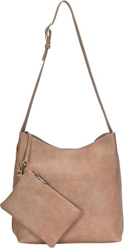 Ophelia Hobo - Vegan Leather Hobo Shoulder Bag - Adjustable Strap Detachable Wristlet - 13" L x 5" W x 12.5" H in Saudi Arabia