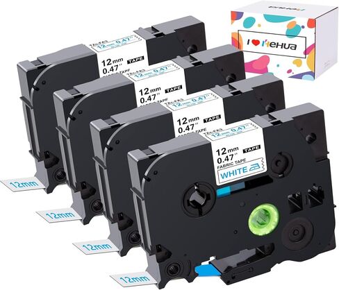 4 Pack Hehua Compatible with Brother TZe-FA231 TZeFA231 Fabric Label Tape in Kuwait
