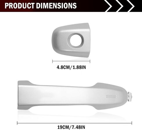 Exterior Door Handle fits Camry 2012-2017 Gray Front Left Driver Side Replaces 6921106090C0, 6925006020C0 Without Push Button Start & Sensor, Without Smart Entry System in Saudi Arabia