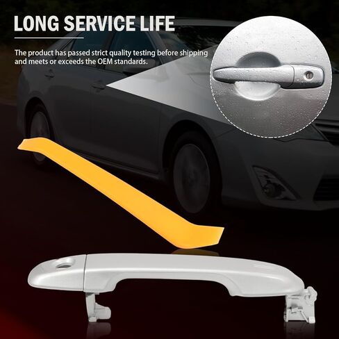 Exterior Door Handle fits Camry 2012-2017 Gray Front Left Driver Side Replaces 6921106090C0, 6925006020C0 Without Push Button Start & Sensor, Without Smart Entry System in Saudi Arabia