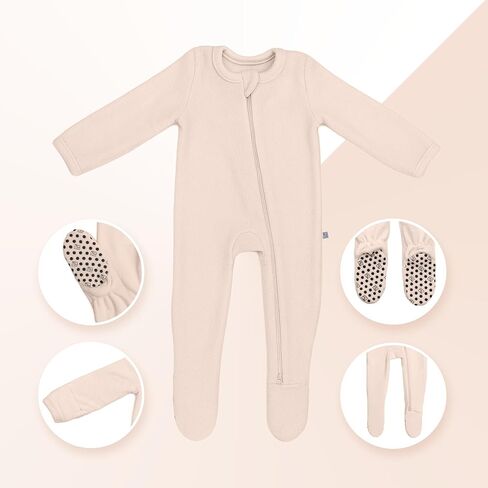 Soft Stretchy Fleece Dual Zipper Footie, Footed Rompers, Sleep N' Play for Infant baby and Toddler in Saudi Arabia