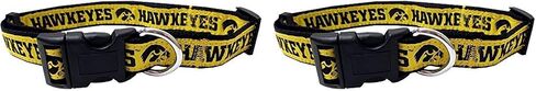 Pets First Collegiate PET Collar OLD VERSION Iowa Hawkeyes Dog Collar, Size Small. Best Sports Team Collar for Dogs & Cats. A Shiny & Colorful Dog & Cat Collar Licensed by The NCAA in Saudi Arabia