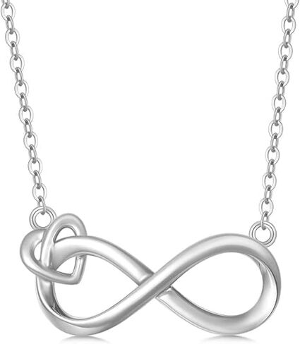 14K Gold Infinity Necklace for Women, 14kt Real Gold Heart Infinite Pendant Necklace Anniversary Jewelry Birthday Christmas Gifts for Mom Her Wife in Kuwait
