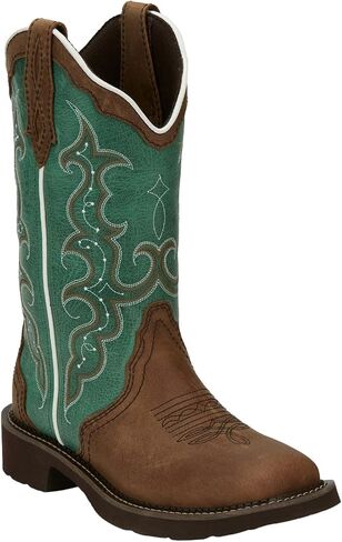 Justin Women's Raya Western Boot Square Toe Tan 7 M US in Saudi Arabia