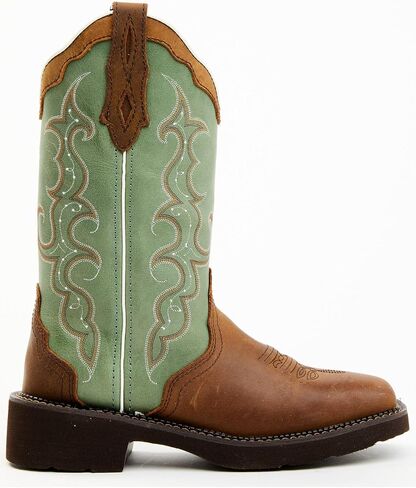 Justin Women's Raya Western Boot Square Toe Tan 7 M US in Saudi Arabia